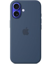 Калъф Apple - Silicone Case, iPhone 16, MagSafe, Denim -1